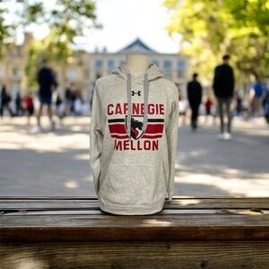 Carnegie Mellon Tartans Under Armour Hoodie Size M Gray Sweatshirt Pullover CMU